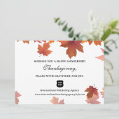 メープル葉ズビジネス会社クライアント感謝祭 シーズンカード (スタンド正面)