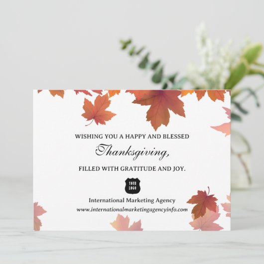 メープル葉ズビジネス会社クライアント感謝祭 シーズンカード (スタンド正面)