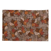 メープル葉ズ4本指の花柄 枕カバー (裏面)