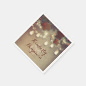 メープル葉ズ&メイソンジャース秋の結婚式 スタンダードカクテルナプキン (角)