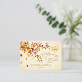 メープル葉ハートが日付エンクロージャカードを保存 エンクロージャーカード (スタンド正面)