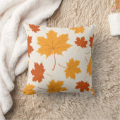 メープル葉パターン クッション (ブランケット)