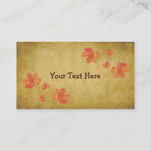 メープル葉ビジネスカード 名刺 (裏面)