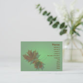 メープル葉プロファイルカード 名刺 (スタンド正面)