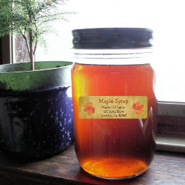 メープル葉メープルシロップ小ラベル ラベル