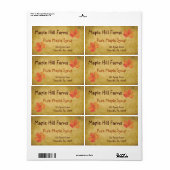 メープル葉メープルシロップ製品ラベル ラベル (フルシート)