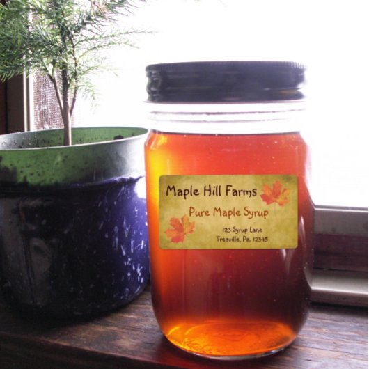 メープル葉メープルシロップ製品ラベル ラベル