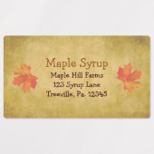 メープル葉メープルシロップ防水ラベル ラベル (デザイン2)