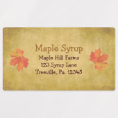 メープル葉メープルシロップ防水ラベル ラベル (デザイン1)