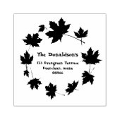 メープル葉差出人住所、スタンプ ラバースタンプ (インプリント)