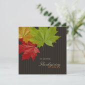 メープル葉感謝祭ディナー招待 招待状 (スタンド正面)