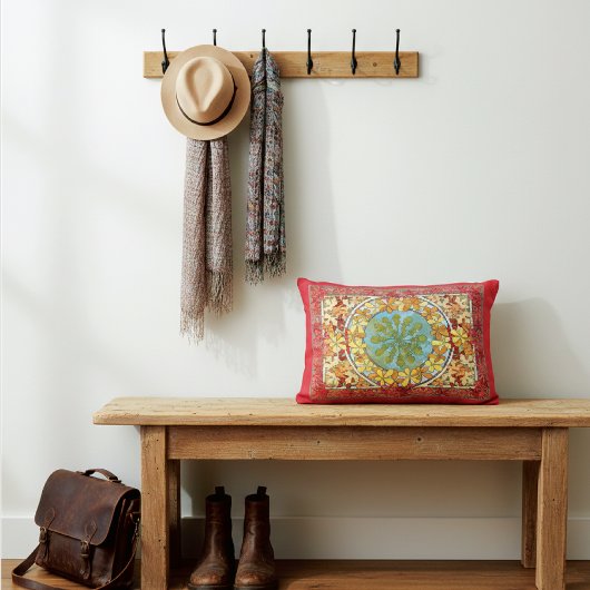 メープル葉抽象芸術パターンAlphonseミュシャ アクセントクッション