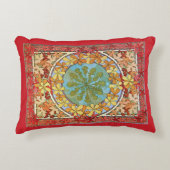 メープル葉抽象芸術パターンAlphonseミュシャ アクセントクッション (正面)