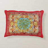 メープル葉抽象芸術パターンAlphonseミュシャ アクセントクッション (裏面)