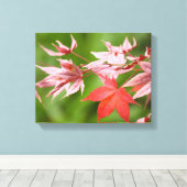 メープル葉日本の キャンバスプリント (インサイチュ (ウッドフロア))