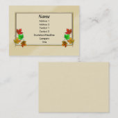 メープル葉白熱［赤熱］光を放つの 名刺 (正面/裏面)