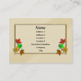 メープル葉白熱［赤熱］光を放つの 名刺