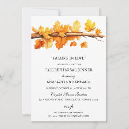 メープル葉秋秋テーマリハーサルディナー 招待状