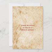 メープル葉素朴秋の結婚式 招待状 (裏面)