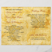 メープル葉素朴秋バイフォールド結婚式 プログラム (裏面)