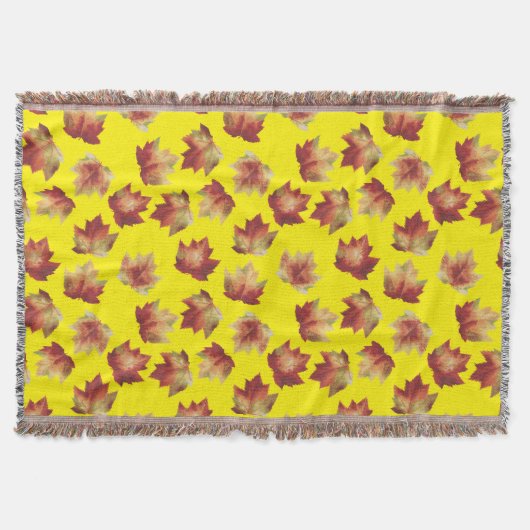 メープル葉 スローブランケット (正面)
