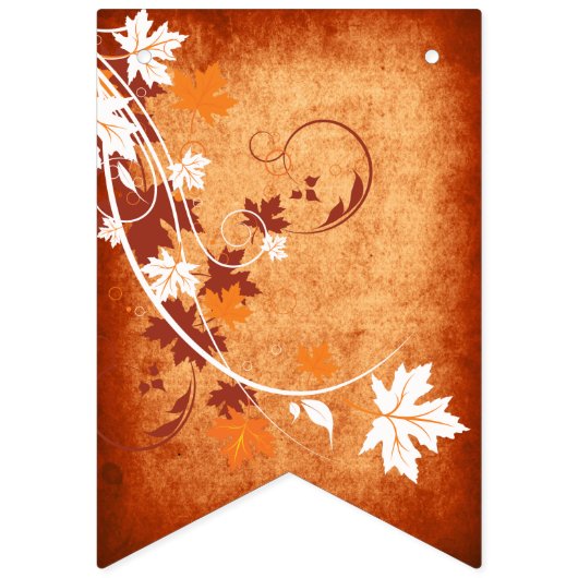 メープル離れオレンジュ秋結婚のブライダルシャワー バンティングフラッグ (第1の旗)