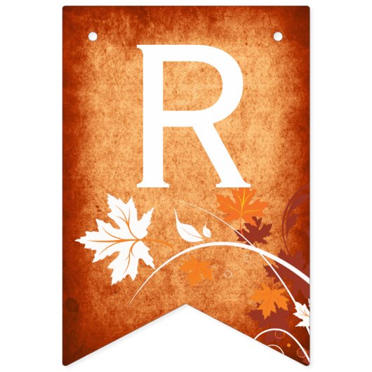 メープル離れオレンジュ秋結婚のブライダルシャワー バンティングフラッグ (第3の旗)