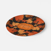 メープル離れカラフルパンプキン秋ファミリー懇親会 ペーパープレート (アングル)