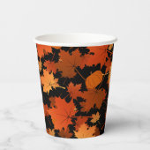 メープル離れカラフルパンプキン秋ファミリー懇親会 紙コップ (裏面)