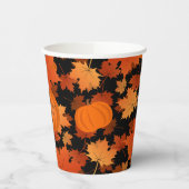 メープル離れカラフルパンプキン秋ファミリー懇親会 紙コップ (左)