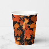 メープル離れカラフルパンプキン秋ファミリー懇親会 紙コップ (右)