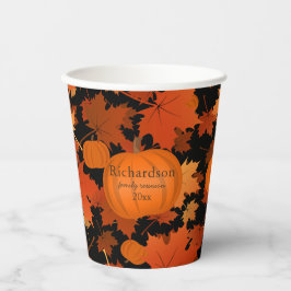 メープル離れカラフルパンプキン秋ファミリー懇親会 紙コップ