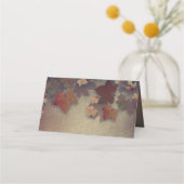 メープル離れライトとストリングライトの秋の結婚式 プレイスカード (裏面)