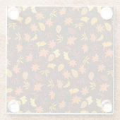 メープル離れ型Pattern-45947 ガラスコースター (裏面)