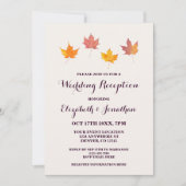 メープル離れ秋の結婚式披露宴 招待状 (正面)