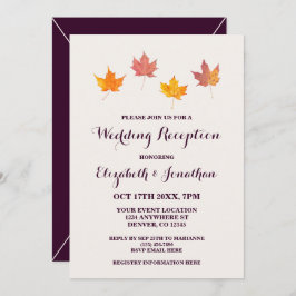 メープル離れ秋の結婚式披露宴 招待状