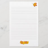 メープル離れ秋テーマ、裏打ち筆記用紙 便箋 (正面)