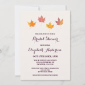 メープル離れ秋ブライダルシャワー 招待状 (正面)