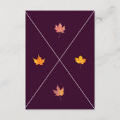 メープル離れ秋ベビーシャワーレジストリ エンクロージャーカード (裏面)