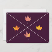 メープル離れ秋ベビーシャワー サンキューカード (裏面)