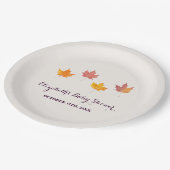 メープル離れ秋ベビーシャワー ペーパープレート (アングル)