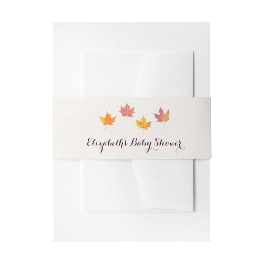 メープル離れ秋ベビーシャワー 招待状ベリーバンド (正面例)