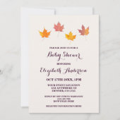 メープル離れ秋ベビーシャワー 招待状 (正面)