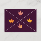 メープル離れ秋ベビー用ベビーシャワーブック エンクロージャーカード (裏面)