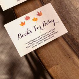 メープル離れ秋ベビー用ベビーシャワーブック エンクロージャーカード