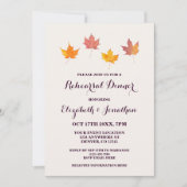 メープル離れ秋リハーサルディナー 招待状 (正面)