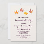 メープル離れ秋婚約パーティ 招待状 (正面)