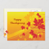 メープル離れ紅葉のカスタムはがき シーズンポストカード (正面/裏面)