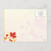 メープル離れ紅葉のカスタムはがき シーズンポストカード (裏面)
