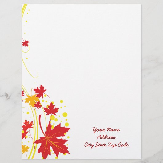 メープル離れ紅葉レターヘカスタムッド レターヘッド (正面)